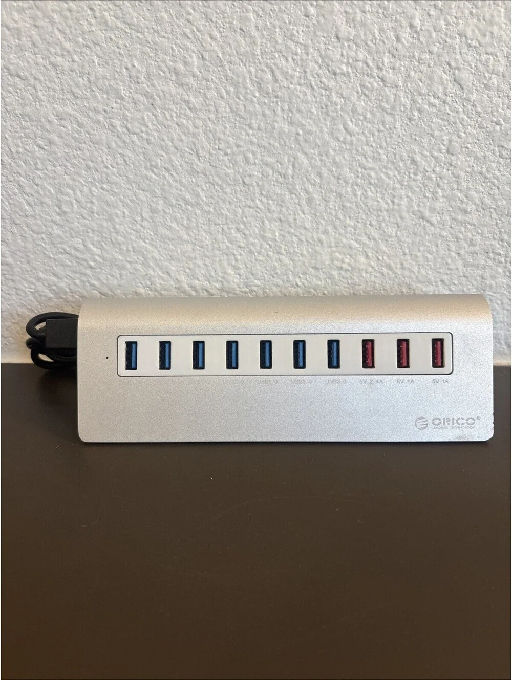 Aluminum Alloy 10 Port USB3.0 Slope Design HUB